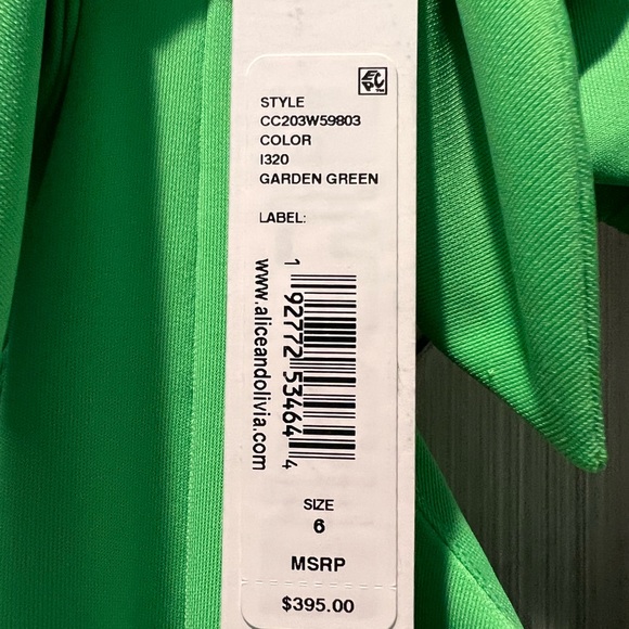 Alice & Olivia green cut out jumpsuit - Picture 7 of 7